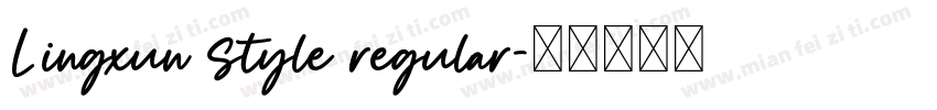 Lingxun style regular字体转换